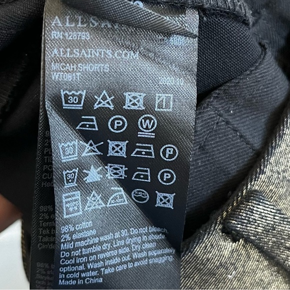 All Saints Micah Shorts in Gold Size 2 - Picture 6 of 6